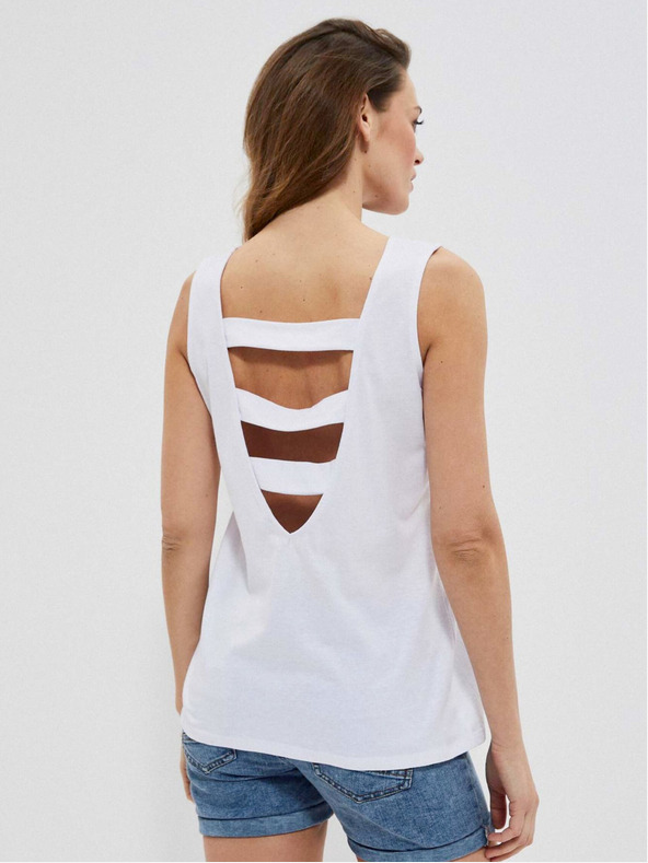 Moodo Fehér női tank top Moodo felirattal