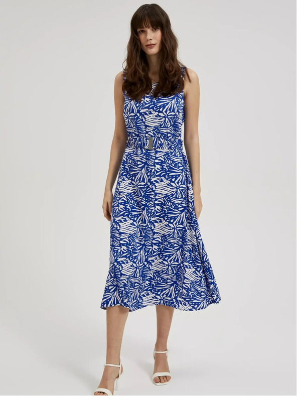 Moodo Kék mintás midi ruha Moodo