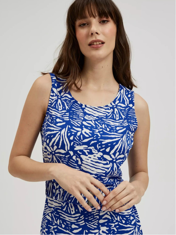 Moodo Kék mintás midi ruha Moodo