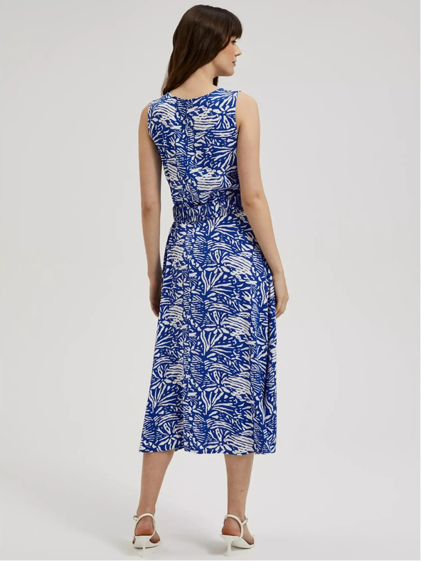 Moodo Kék mintás midi ruha Moodo