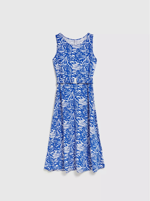 Moodo Kék mintás midi ruha Moodo