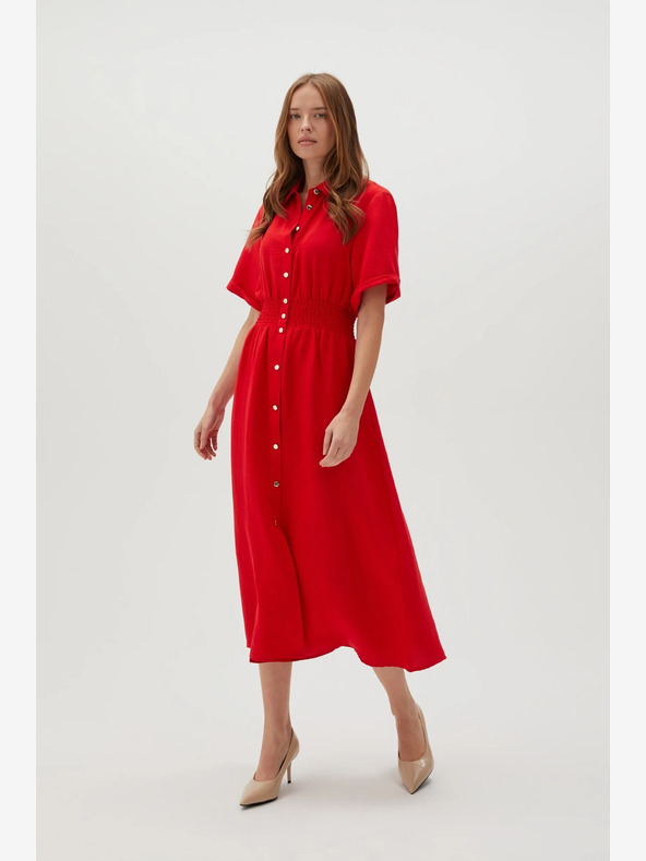 Moodo Piros női pólóruha Moodo