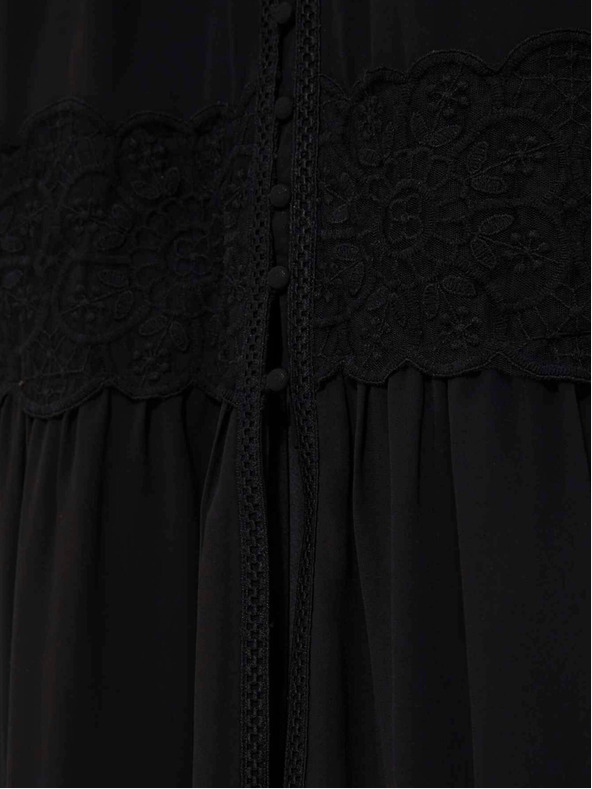 Moodo Fekete női hosszú ruha Moodo