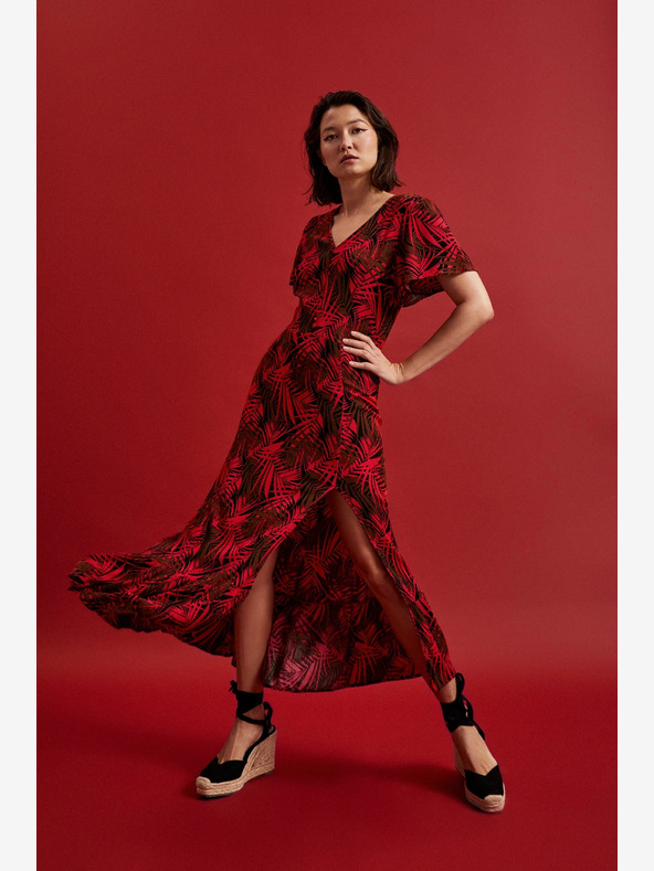 Moodo Piros V-nyakú ruha Moodo