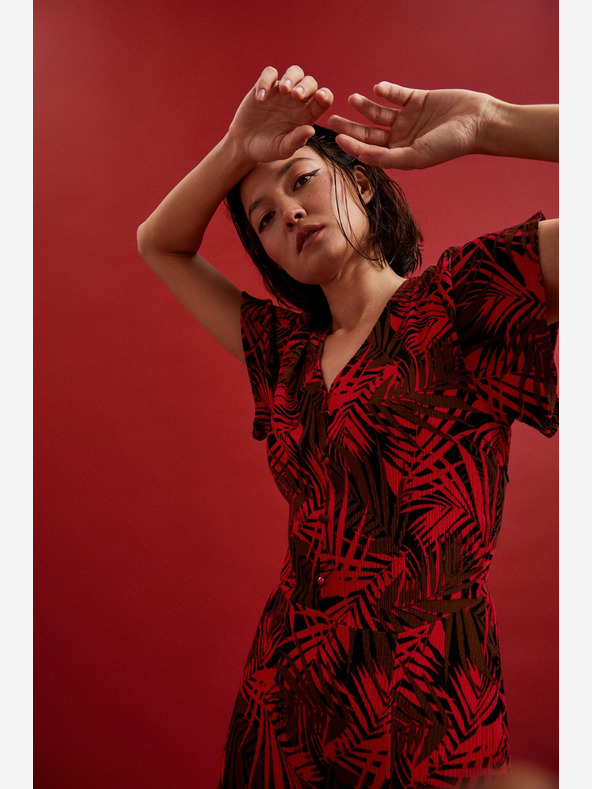 Moodo Piros V-nyakú ruha Moodo