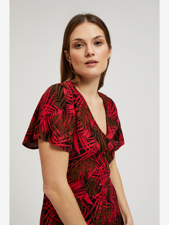 Moodo Piros V-nyakú ruha Moodo