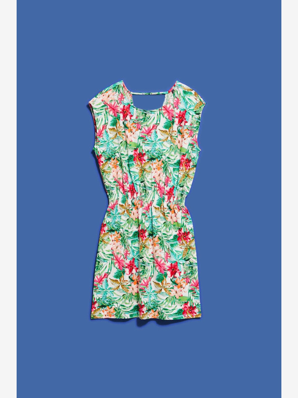 Moodo Zöld-fehér mintás ruha Moodo