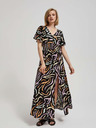 Moodo Fekete női mintás hosszú ruha Moodo