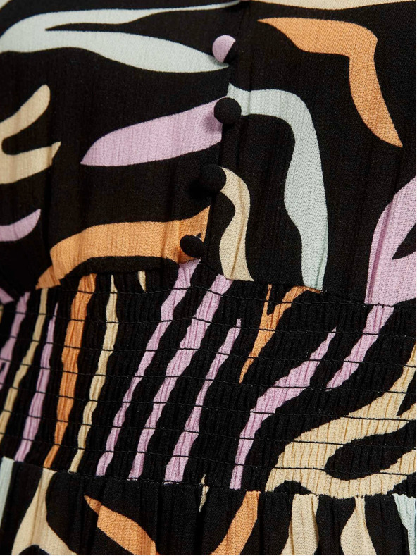 Moodo Fekete női mintás hosszú ruha Moodo