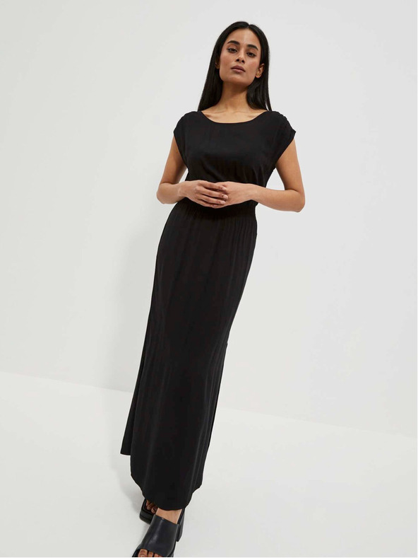 Moodo Fekete női hosszú ruha Moodo