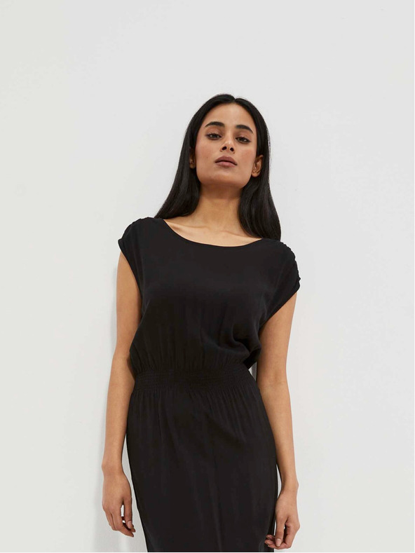 Moodo Fekete női hosszú ruha Moodo