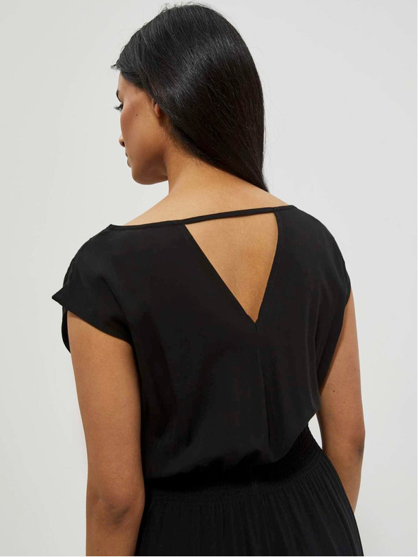 Moodo Fekete női hosszú ruha Moodo