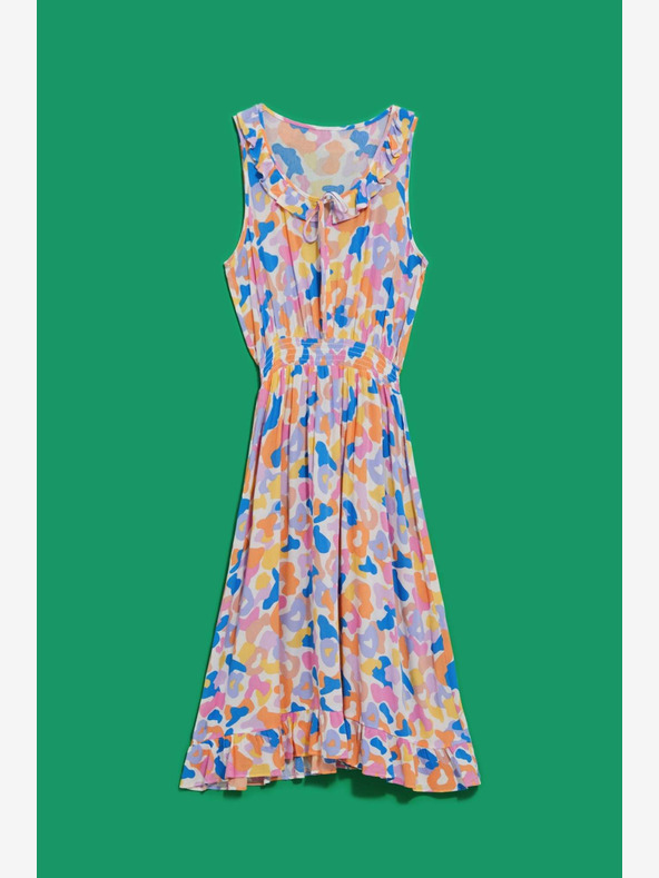 Moodo Krémszínű mintás ruha Moodo