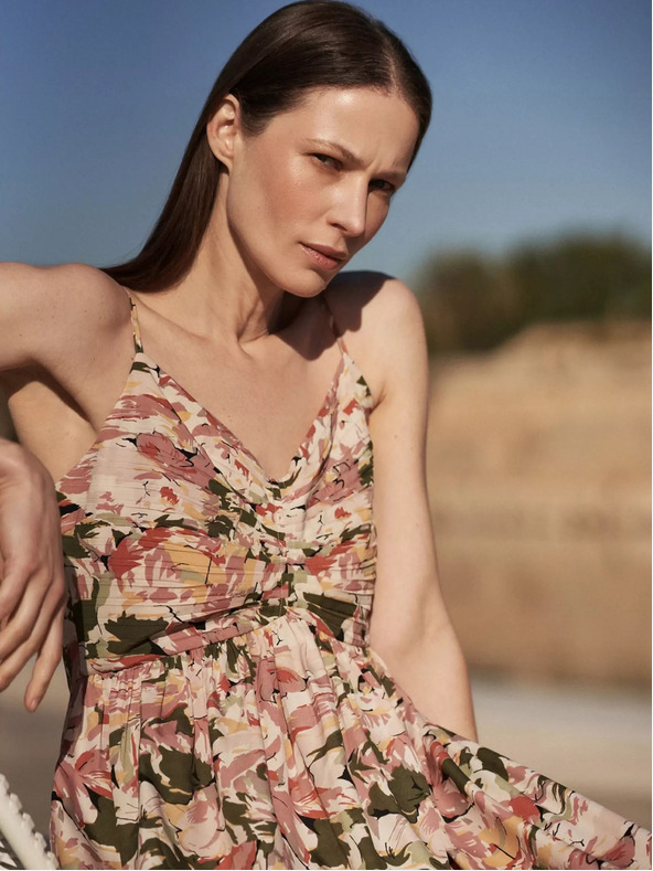 Moodo Régi rózsaszín mintás ruha Moodo