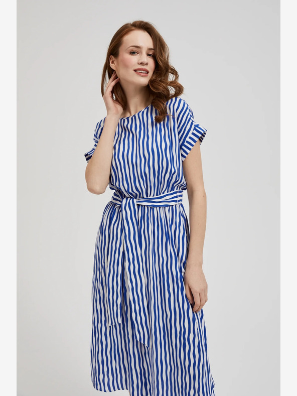 Moodo Kék csíkos midi ruha Moodo