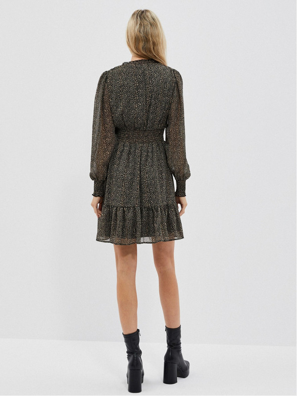 Moodo Fekete női fodros ruha Moodo