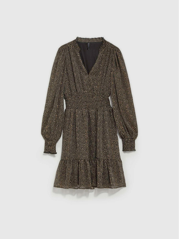 Moodo Fekete női fodros ruha Moodo