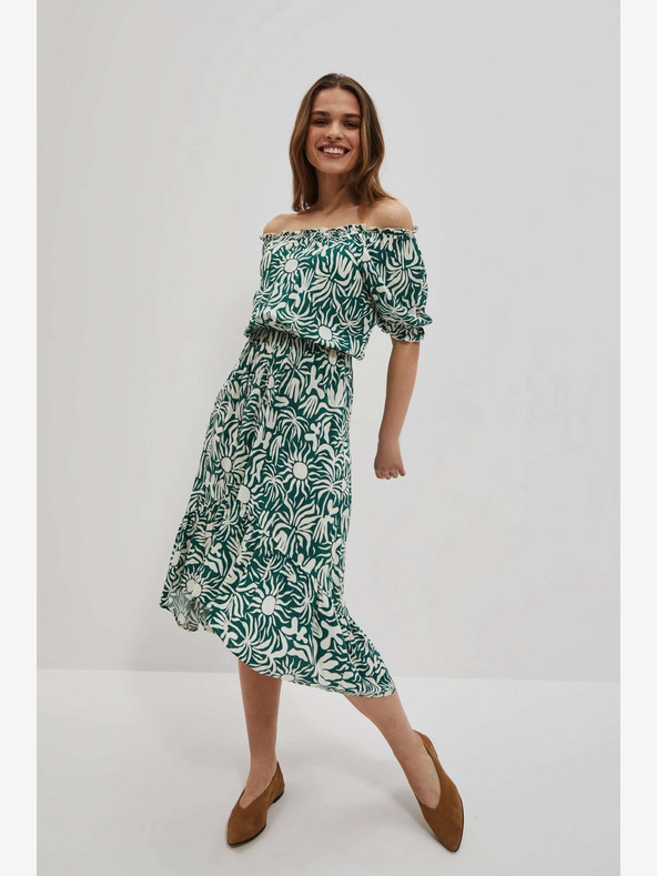 Moodo Zöld mintás Moodo ruha