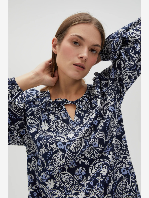 Moodo Fehér és kék női mintás ruha Moodo