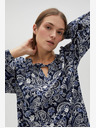 Moodo Fehér és kék női mintás ruha Moodo