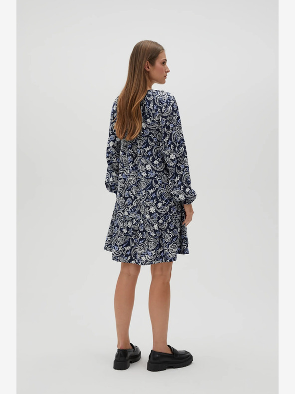 Moodo Fehér és kék női mintás ruha Moodo