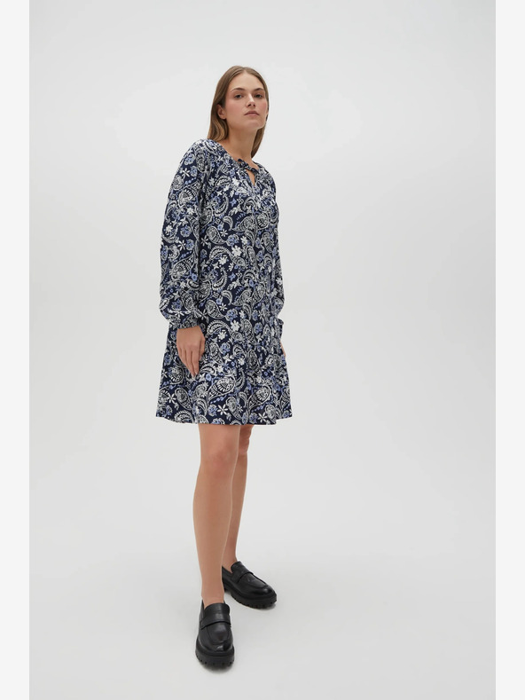 Moodo Fehér és kék női mintás ruha Moodo