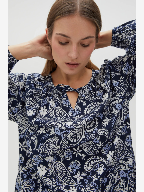 Moodo Fehér és kék női mintás ruha Moodo