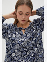 Moodo Fehér és kék női mintás ruha Moodo