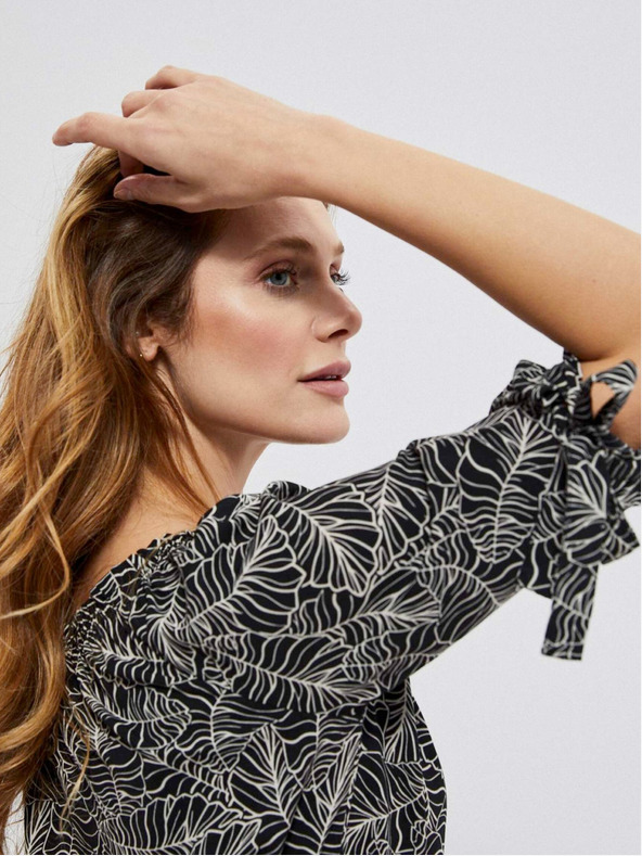 Moodo Virágmintás viskóz ingblúz Moodo