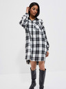 Moodo Fekete-fehér női kockás póló ruha Moodo