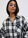 Moodo Fekete-fehér női kockás póló ruha Moodo