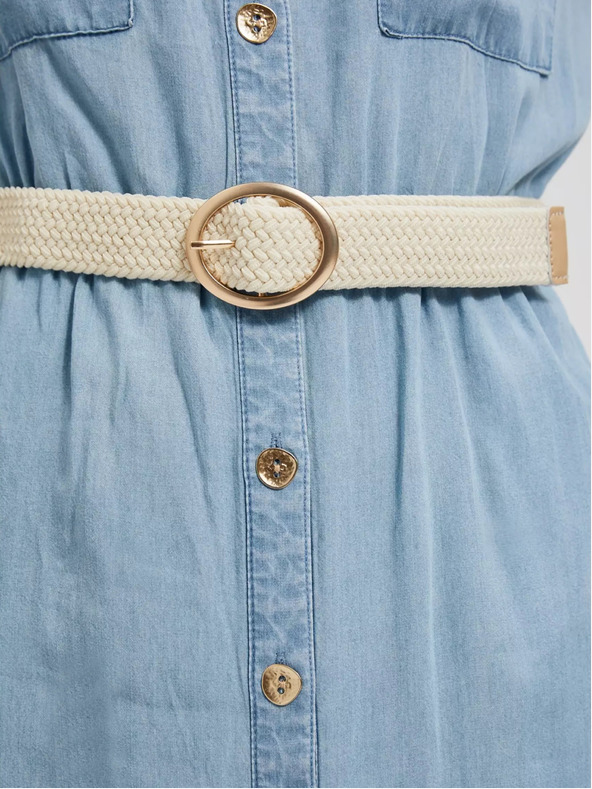 Moodo Kék lyocell midi ruha Moodo