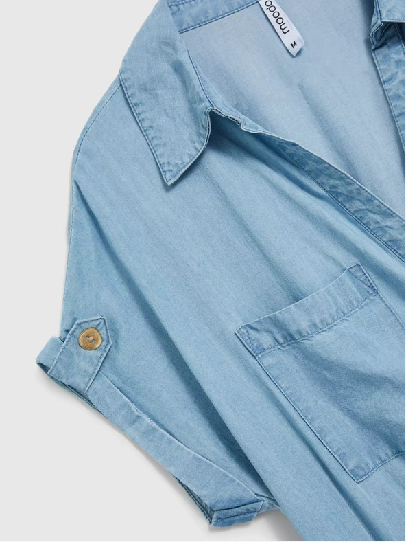 Moodo Kék lyocell midi ruha Moodo