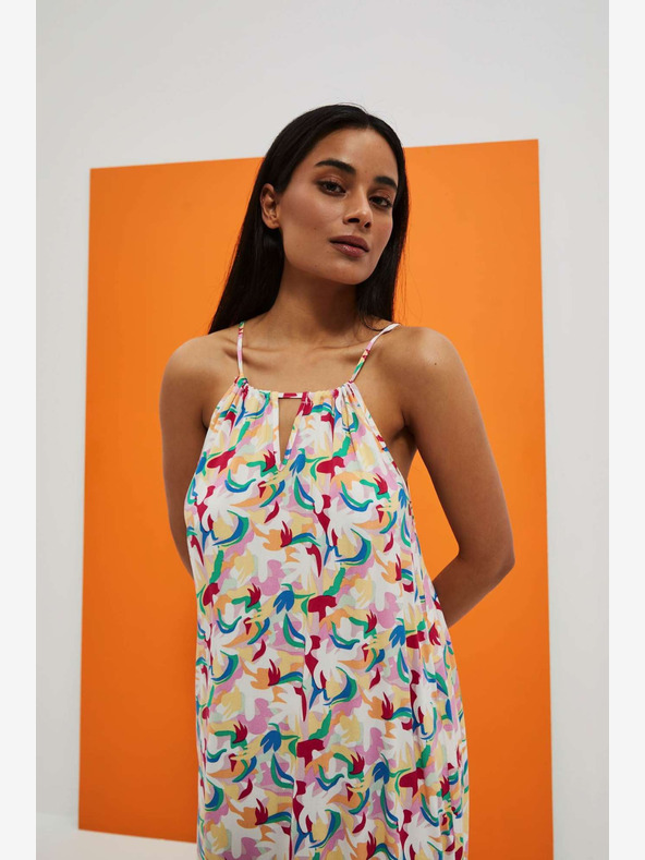 Moodo Mintás pánt nélküli nyári ruha Moodo