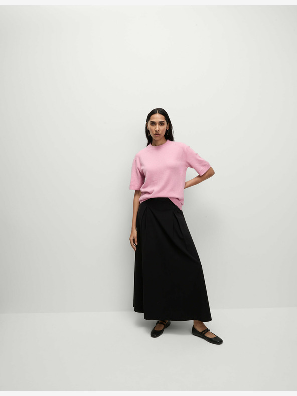 Marks & Spencer Kötött felső, kerek nyakkal, légies fonalból Marks & Spencer rózsaszínű