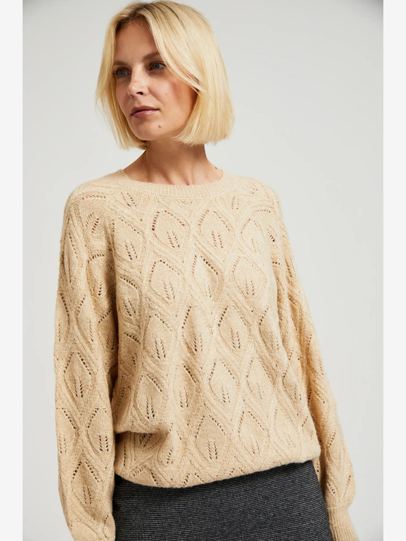 Moodo Moodo Bézs női pulóver