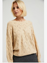 Moodo Moodo Bézs női pulóver