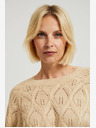 Moodo Moodo Bézs női pulóver