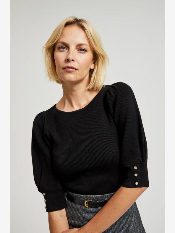 Moodo Fekete női pulóver Moodo