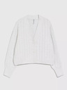 Moodo Fehér rövid kardigán gombokkal Moodo