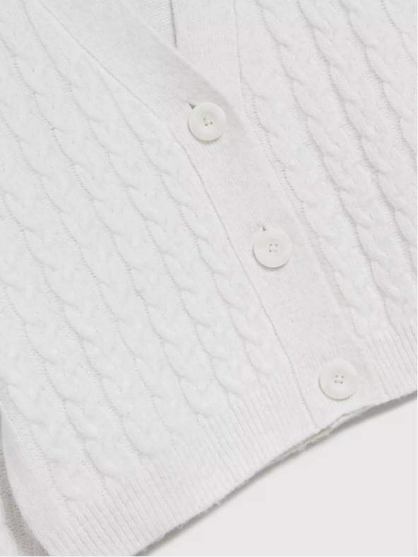 Moodo Fehér rövid kardigán gombokkal Moodo