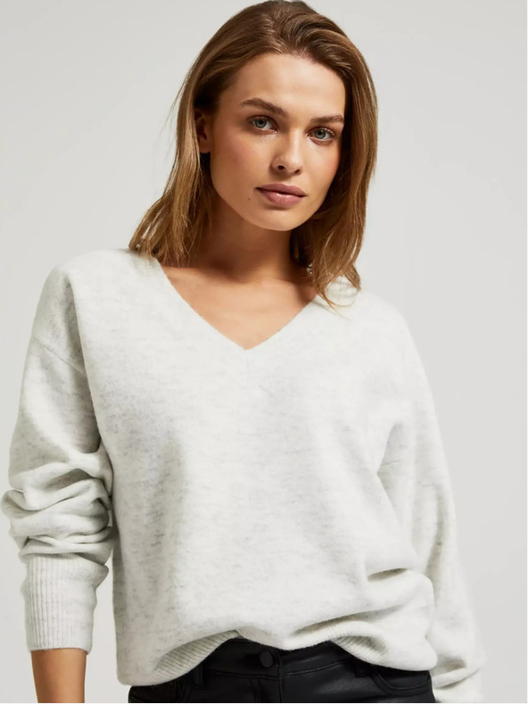 Moodo Női V-nyakú pulóver Moodo