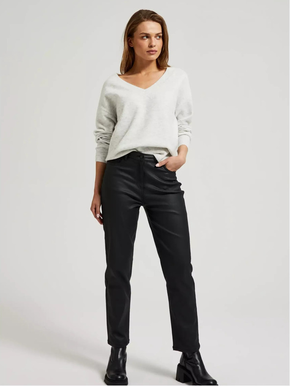 Moodo Női V-nyakú pulóver Moodo