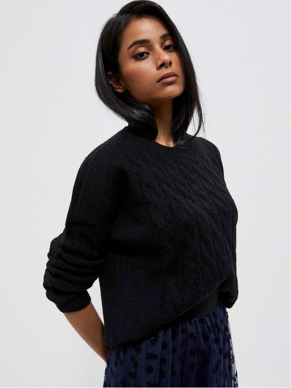 Moodo Fekete női pulóver Moodo