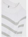 Moodo Moodo szürke csíkos fehér pulóver