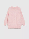 Moodo Rózsaszín, laza szabású pulóver Moodo