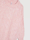 Moodo Rózsaszín, laza szabású pulóver Moodo