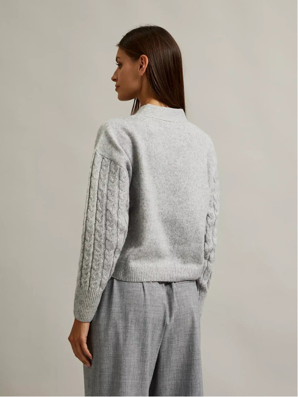 Moodo Szürke rövid kardigán gombokkal Moodo