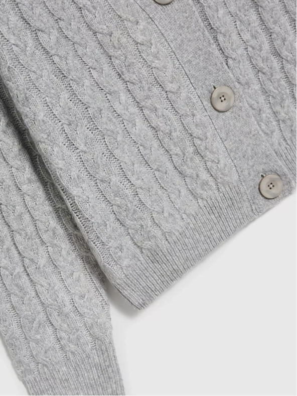 Moodo Szürke rövid kardigán gombokkal Moodo