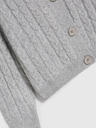 Moodo Szürke rövid kardigán gombokkal Moodo